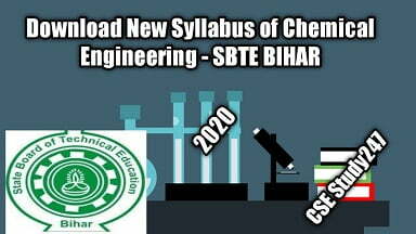 Download new syllabus of chemical engineering in sbte bihar