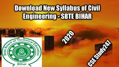 Download new syllabus of civil engineering in sbte bihar