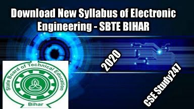 Download new syllabus of electronic engineering in sbte bihar