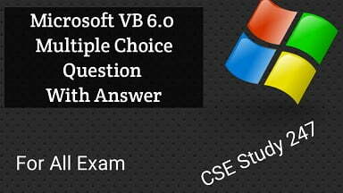 visual basic mcq questions and answers
