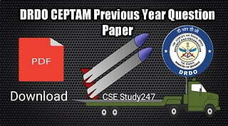 DRDO CEPTAM 10 Previous Question Papers PDF Download