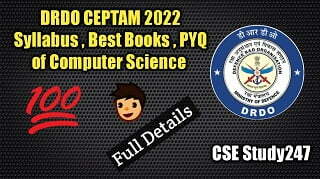 DRDO CEPTAM 2022 Syllabus Books PYQ – STA-B (Computer Science)