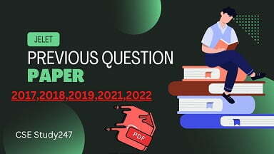 JELET Previous Year Question Paper PDF Download