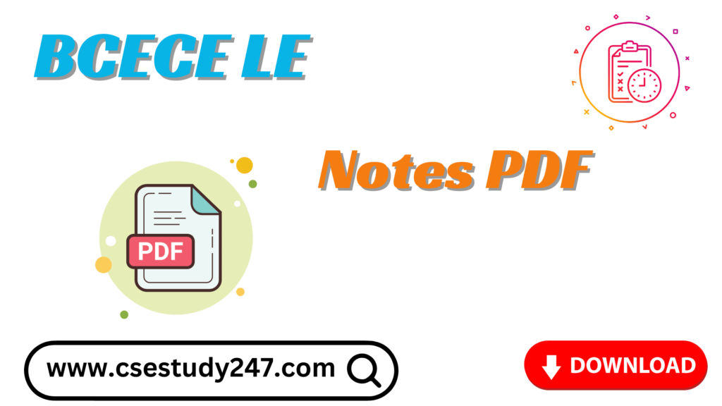 Download BCECE LE Notes