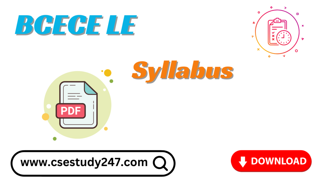 bcece le syllabus 2024