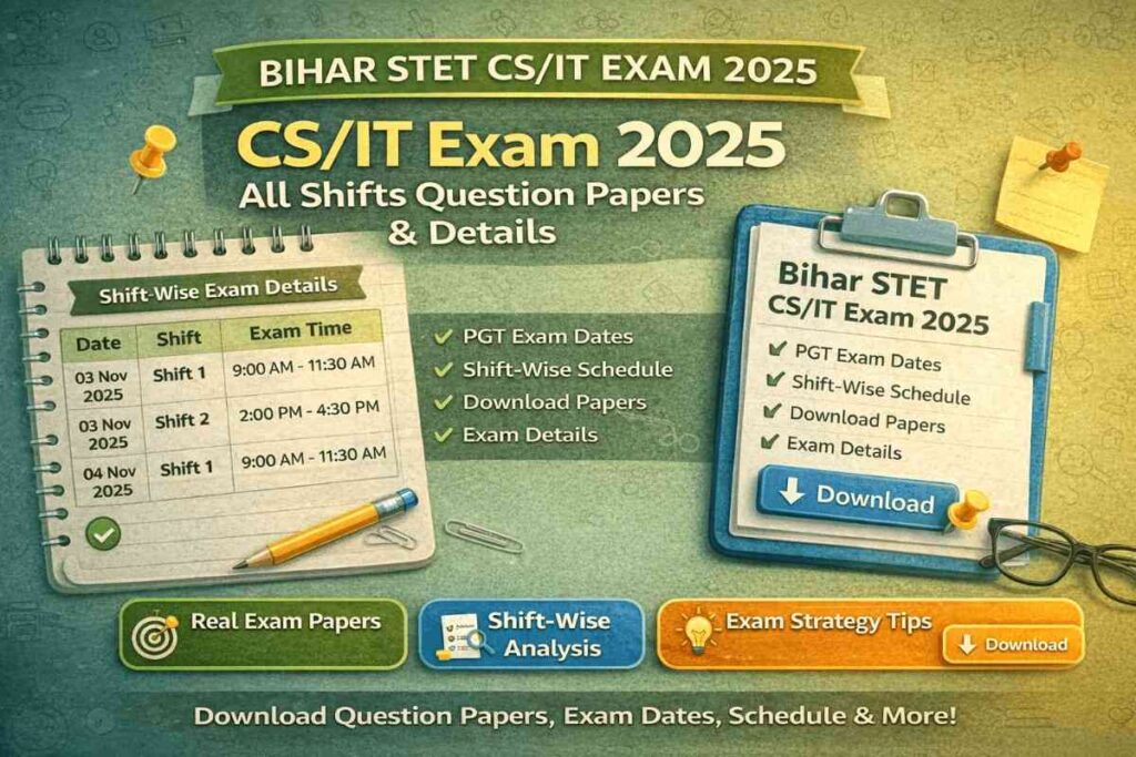 Bihar STET CSIT Exam 2025 – All Shifts Question Papers & Exam Details