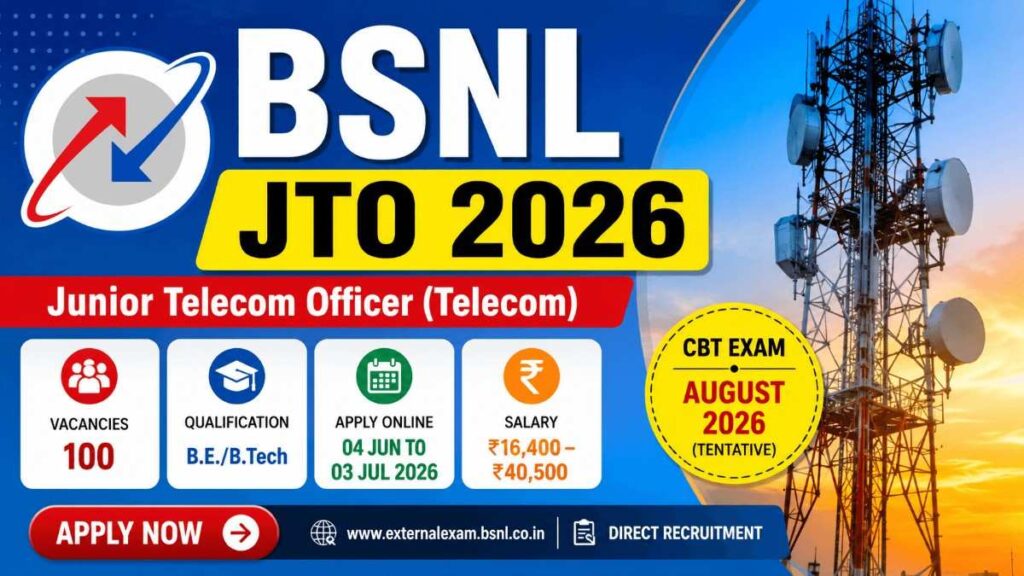 BSNL JTO Recruitment 2026 Notification Out