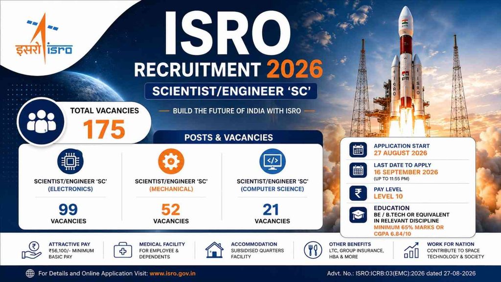 ISRO Scientist/Engineer SC Recruitment 2026