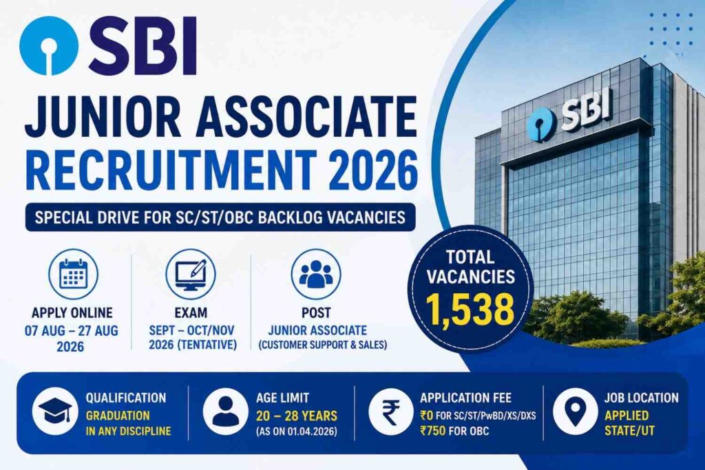 SBI Junior Associate Recruitment 2026